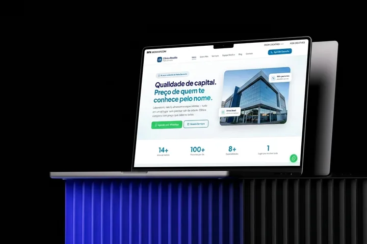 Homepage do site da Clínica Brasília (desktop)