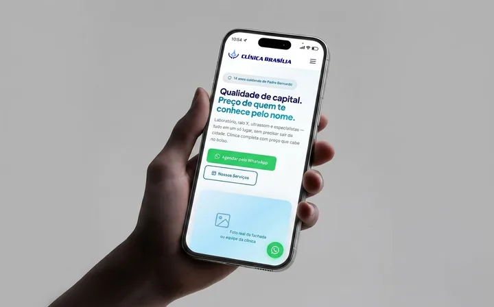 Versão mobile responsiva do site